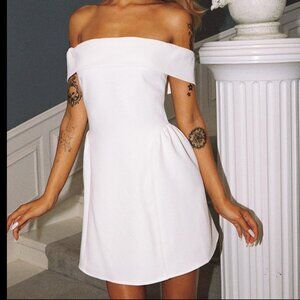 Main Character Strapless Mini Dress White